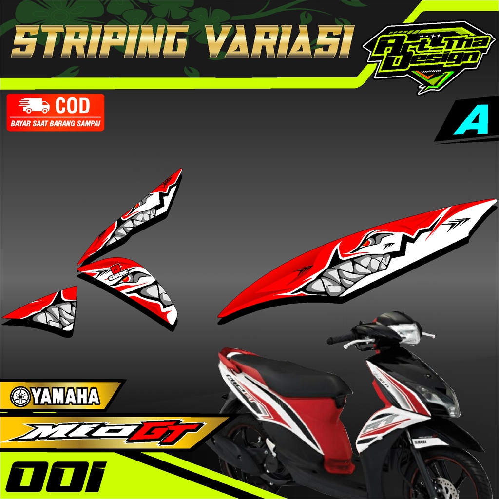 Jual Sticker Striping MIO GT 2013 2014 001-Stiker Variasi List Motor ...