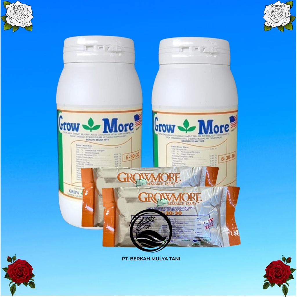 Jual Pupuk Bunga Dan Buah Grow More 6-30-30 Kemasan 1 Botol 455 Gram ...
