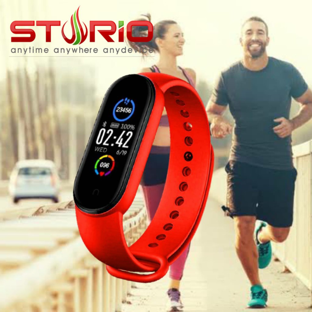 Jual STORIO Smartwatch Jam Pintar M5 Mirip Xiomi Mi Band Multi