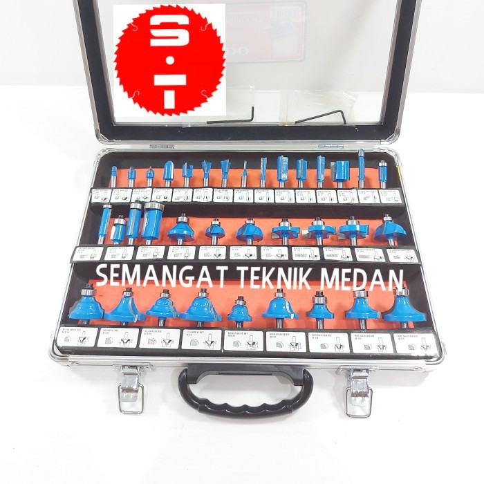 Jual 35PCS MATA PROFIL ROUTER TRIMMER KAYU WOOD BITS SET 35 PCS 6,35mm ...
