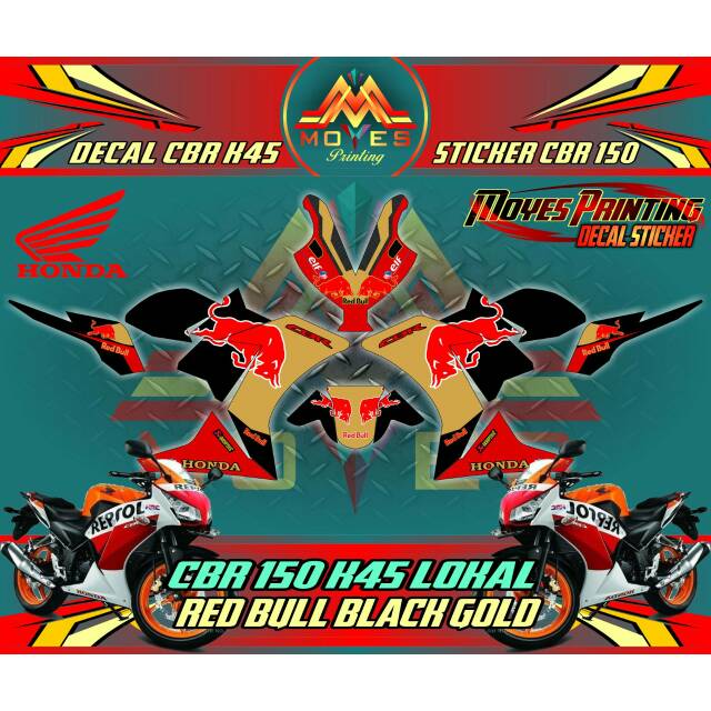 Jual Decal Stiker Motor Stiker Motor Honda Decal Cbr K Lokal