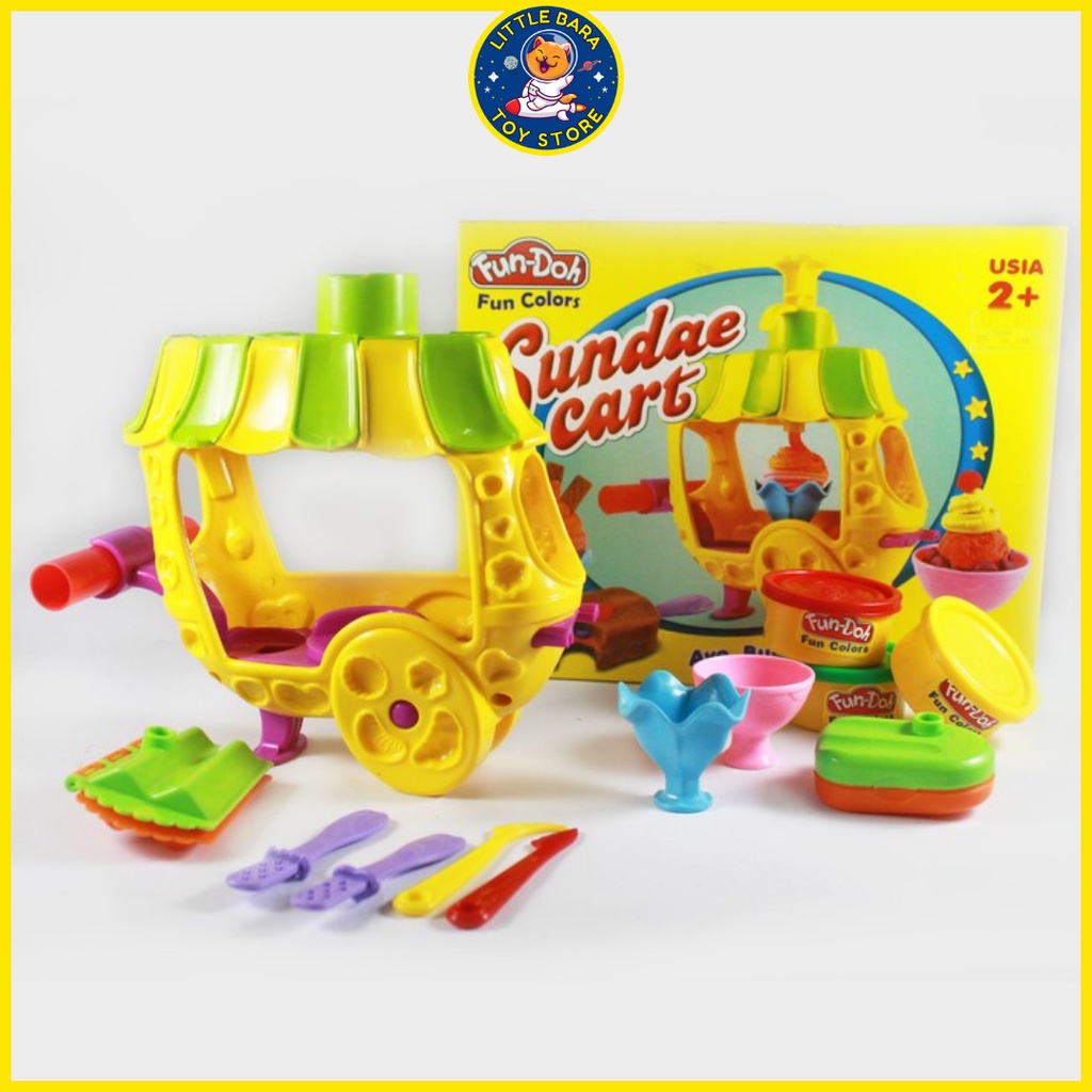 Jual Fun Doh Ice Cream Sundae Cart Lilin Mainan FunDoh | Shopee Indonesia