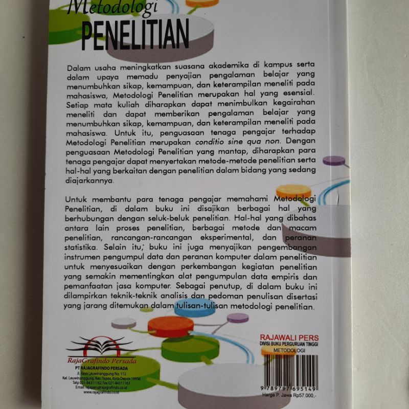 Jual [BUKU ORIGINAL] METODOLOGI PENELITIAN DRS. SUMARDI SURYABRATA ...