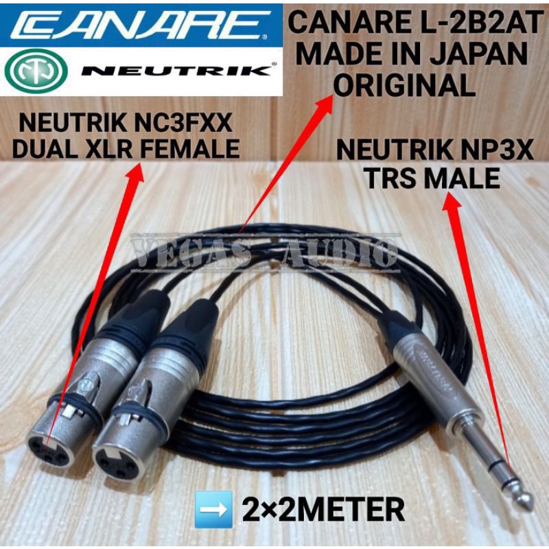 Jual Kabel Audio Jack Trs To Jack Xlr Female Meter Original Shopee Indonesia