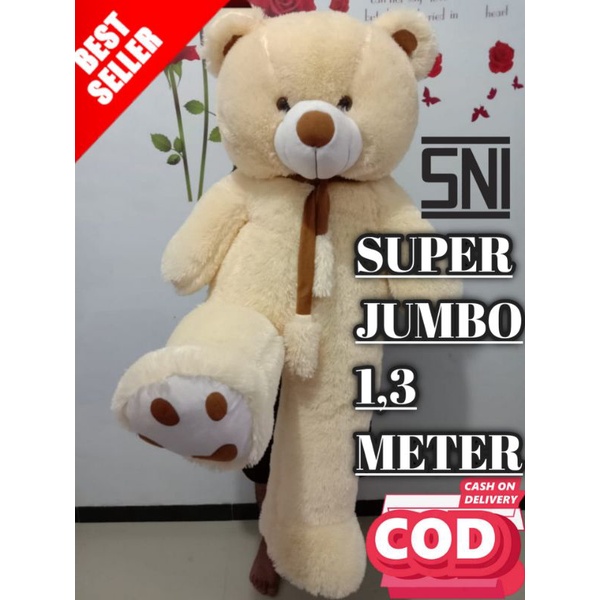 Jual Boneka Tedy Bear Syall Jumbo Ukuran 1 3 Meter Lucu Shopee Indonesia