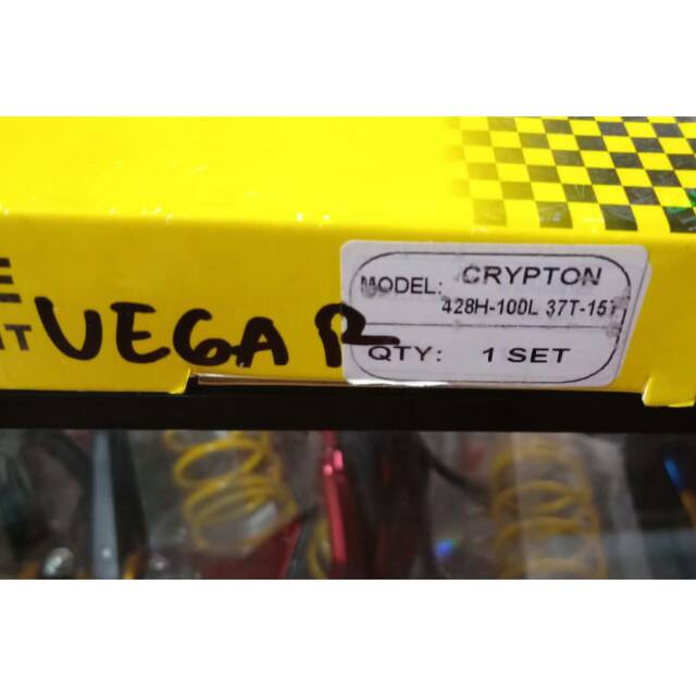 Jual Gear set Vega R Lama, Crypton Ori Fukukawa Rantai Tebal Shopee