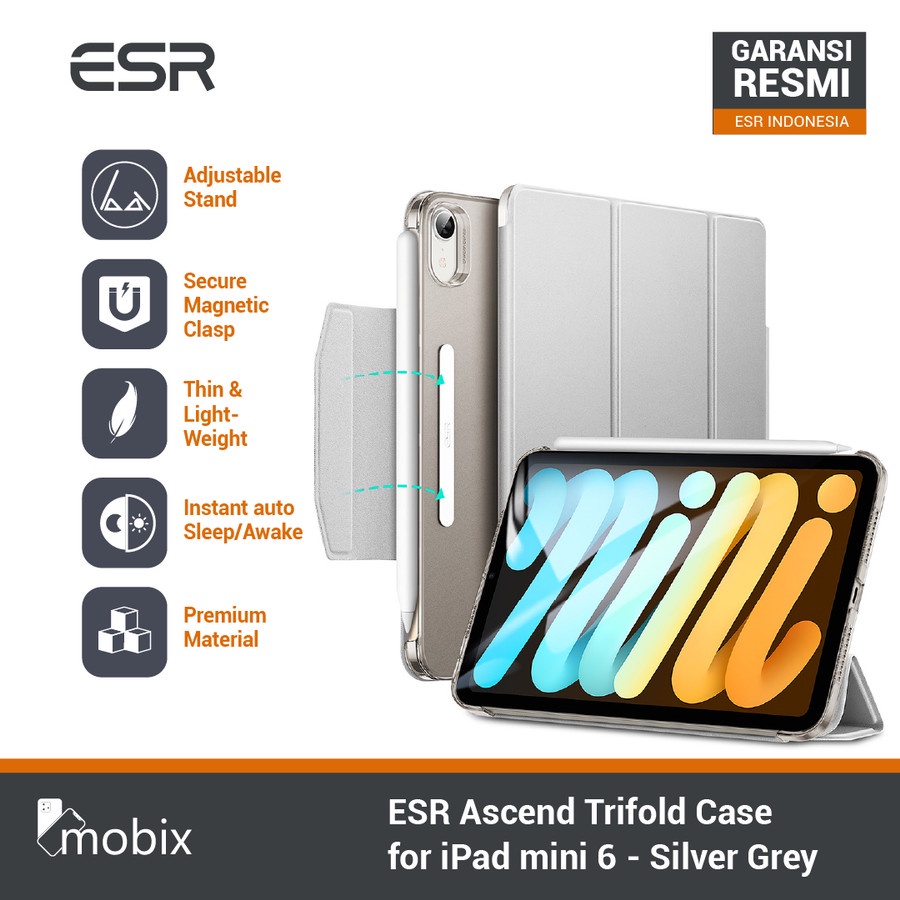 Jual Leather Case iPad Mini 6 2021 ESR Ascend Trifold With Clasp Flip
