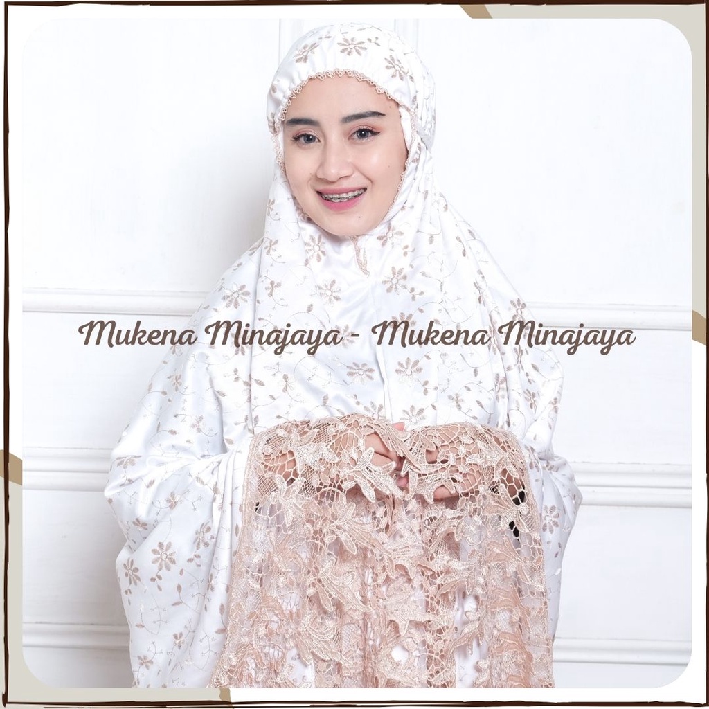 Jual Mukena Dewasa Jumbo Sutra Paris Milo Prada Premium Bordir Renda