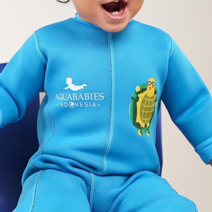Jual Aquababies Indonesia Baby Wetsuit 03 Months Small (Blue) Shopee