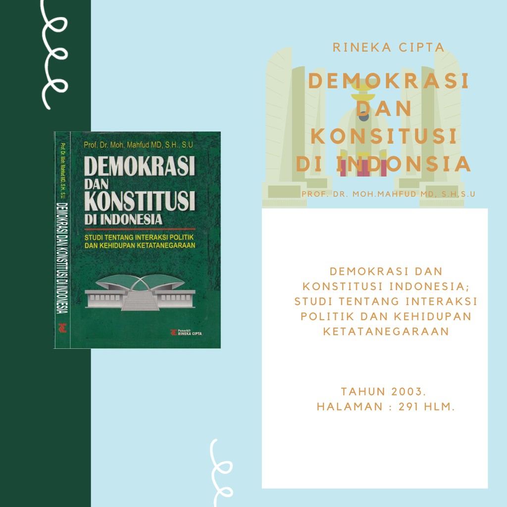 Jual Buku Demokrasi Dan Konstitusi Di Indonesia - Mahfud | Shopee Indonesia