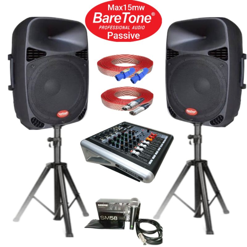 Jual Paket Speaker Karaoke sound system Speaker 15 inch Baretone Pasif ...