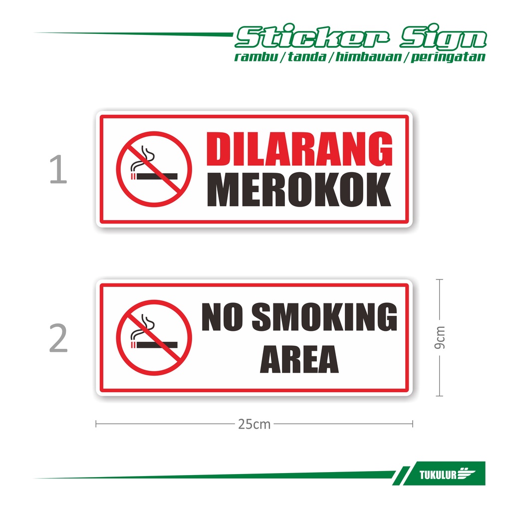 Jual Stiker Tanda Sign Himbauan Peringatan Informasi Dilarang Merokok Kantor Office Shopee 5985