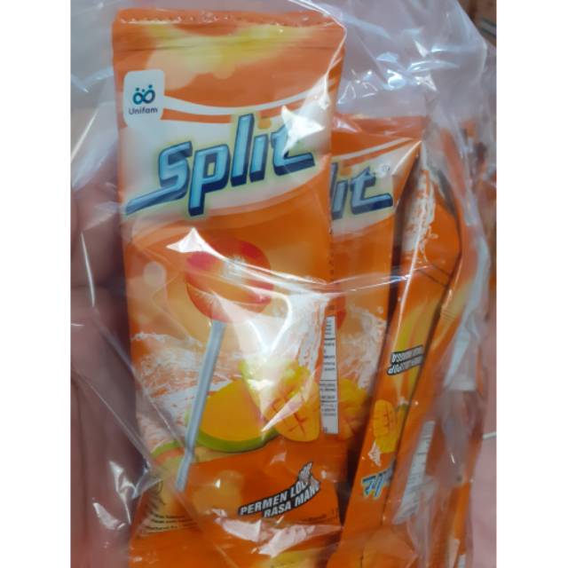Jual Permen loli Split Mango renteng isi 12 pcs | Shopee Indonesia