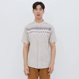 M231 Kemeja Pria Koko Pendek Coklat 2397A