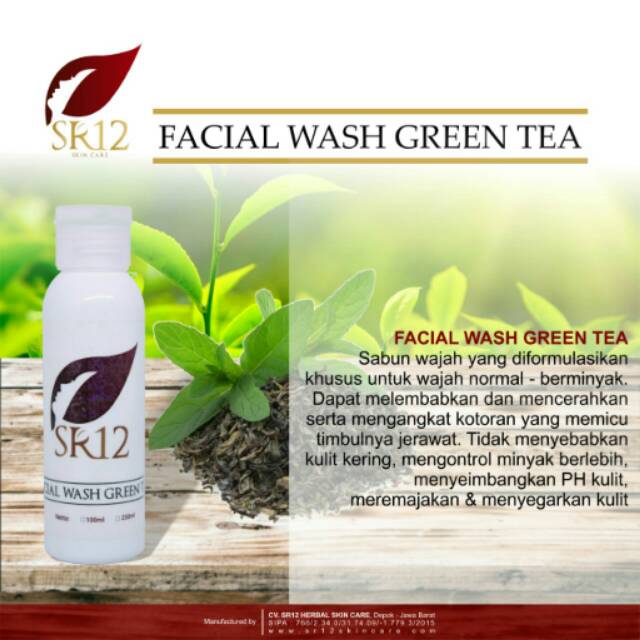 Jual Pembersih Wajah (Facial Wash) Green Tea 250ml - Harga Distributor
