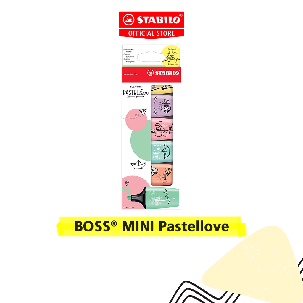  Highlighter - STABILO BOSS Mini Pastellove Wallet of 6
