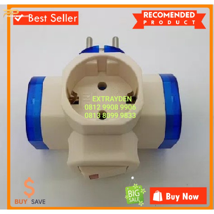 Jual ORIGINAL Colokan kepiting saklar lampu Steker Cabang on off stop ...
