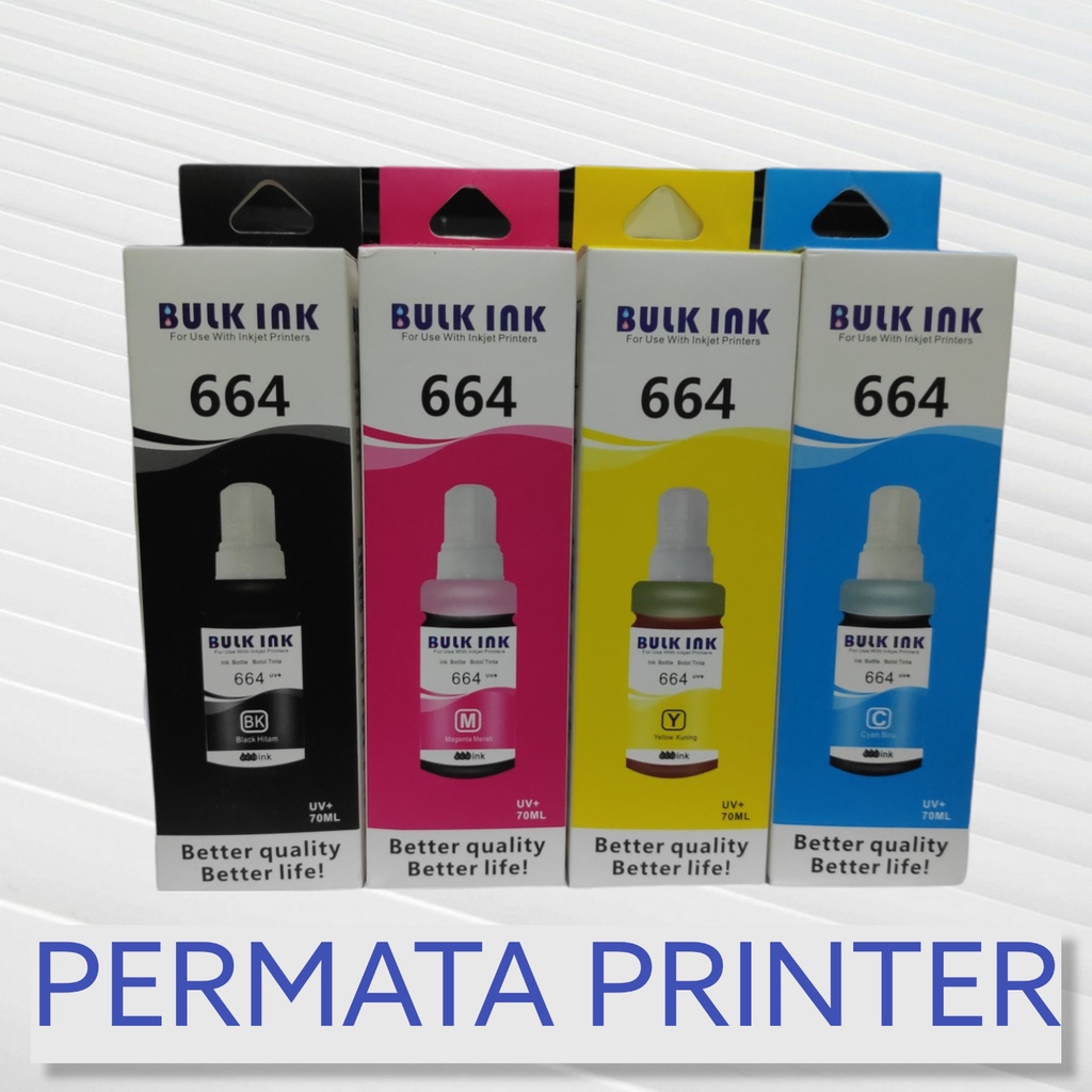 Jual Tinta Bulk Ink 664 (1 SET) Tinta Refill Printer L120 L121 L210 ...