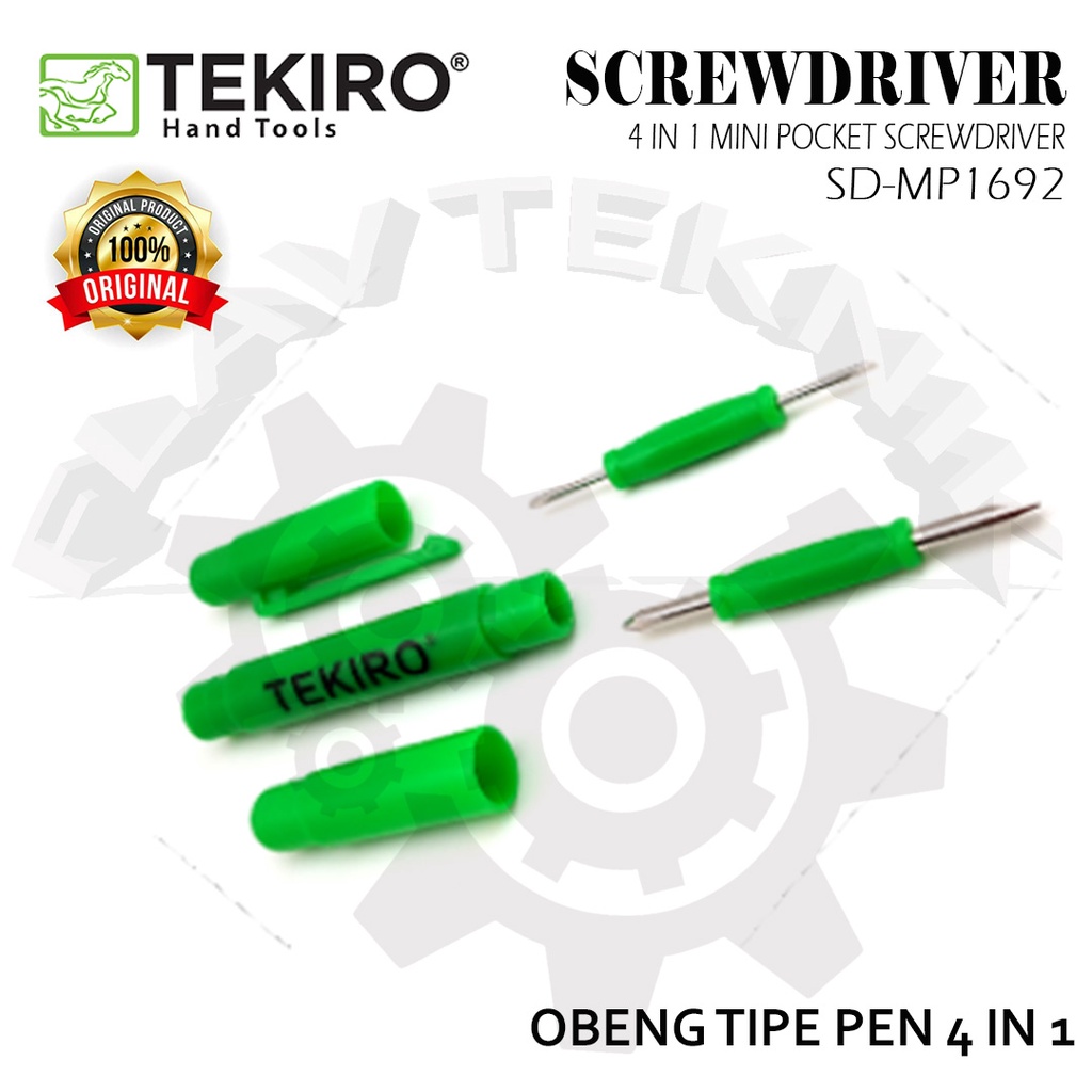 Jual TEKIRO OBENG TYPE PEN 4 IN 1 /OBENG SET MODEL PEN | Shopee Indonesia