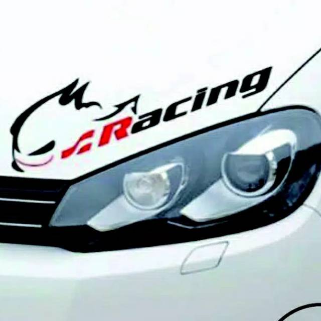 Jual Stiker cutting mobil kap lampu Racing 2warna | Shopee Indonesia