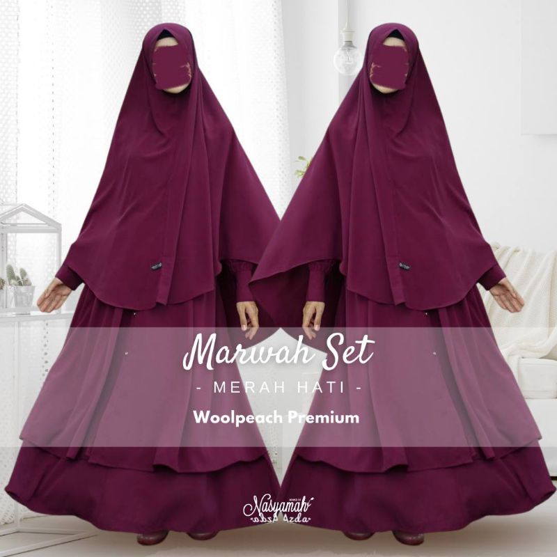 Jual Set Gamis Cadar Marwah By Azda Terbaru Gamis Tunik Syari