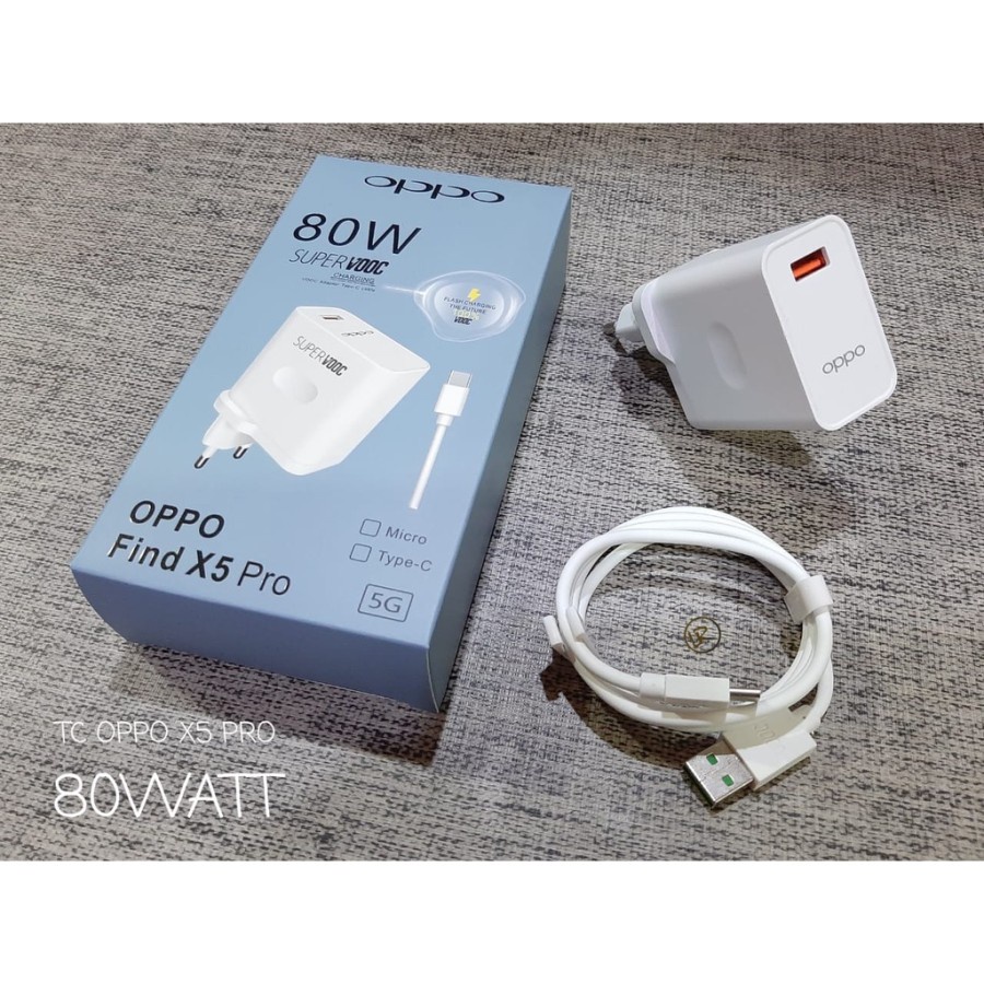 Jual CHARGER OPPO FIND X5 / X5 PRO 80W TYPE C SUPER VOOC FAST CHARGING ...