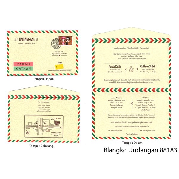 Jual undangan pernikahan 88183 all in one undangan nikah murah | Shopee ...