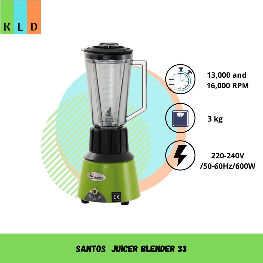 Jual SANTOS JUICER BLENDER 33 Bar Blender 1,25ltr Polycarbonate