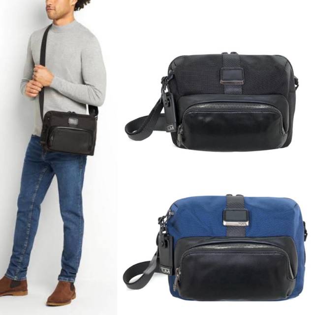 Tumi Lewis Crossbody alpha bravo men tas original authentic asli navy black selempang slingbag