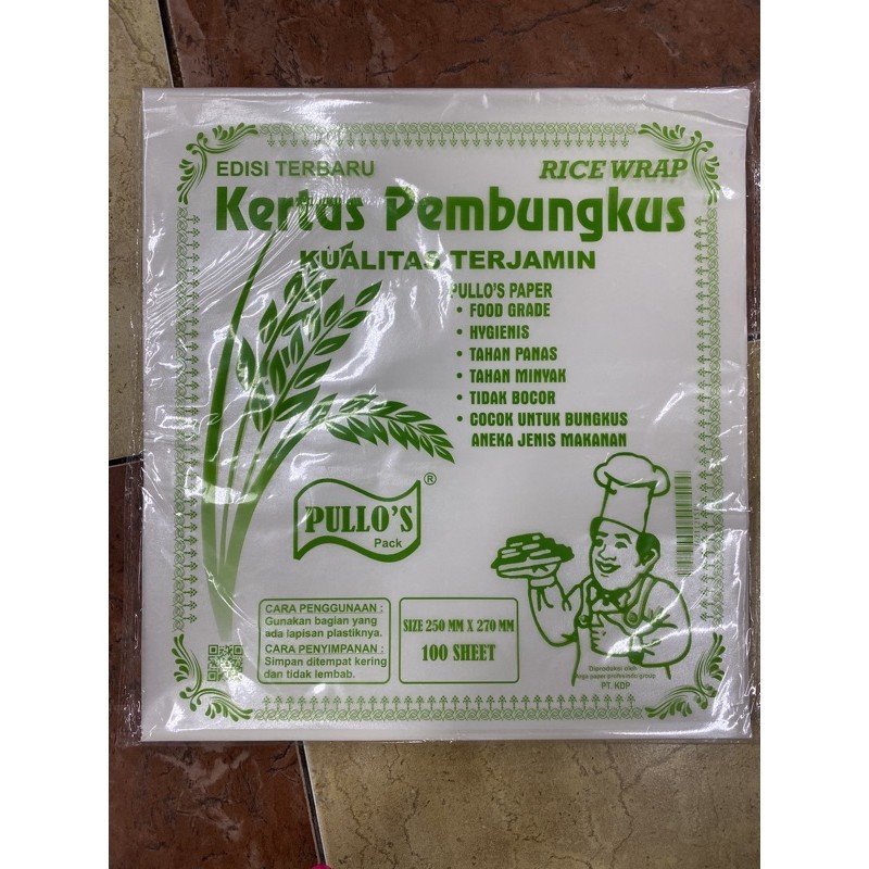 Jual KERTAS PEMBUNGKUS / RICE WARP [ PULLO'S PAPER] UKURAN 250 mm x 270 ...