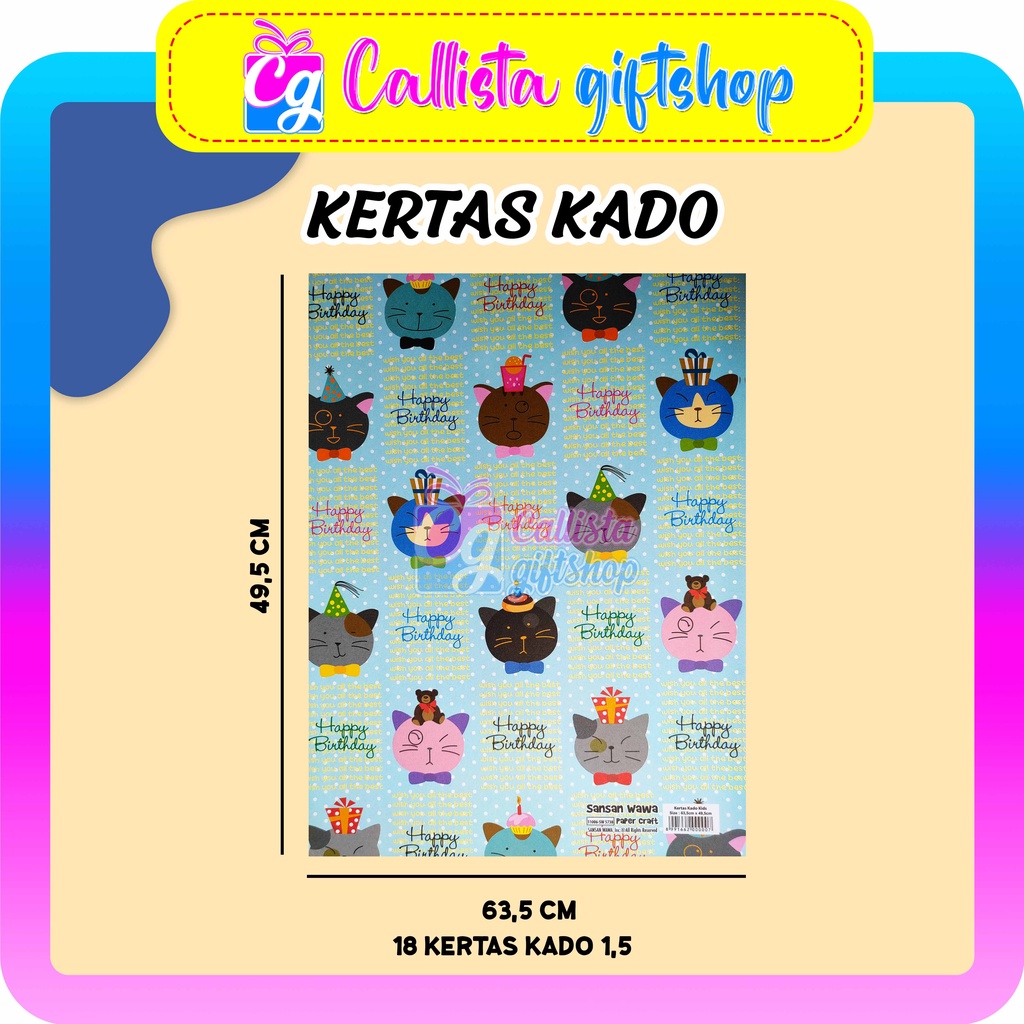 Jual Kertas Kado Karakter Kertas Kado Dan Jasa Bungkus Kado Kertas Kado