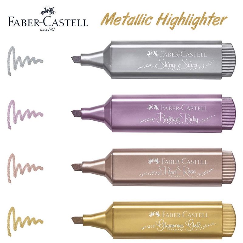 FABER CASTELL Textliner 46 Metallic Highlighter Glitter Stabilo