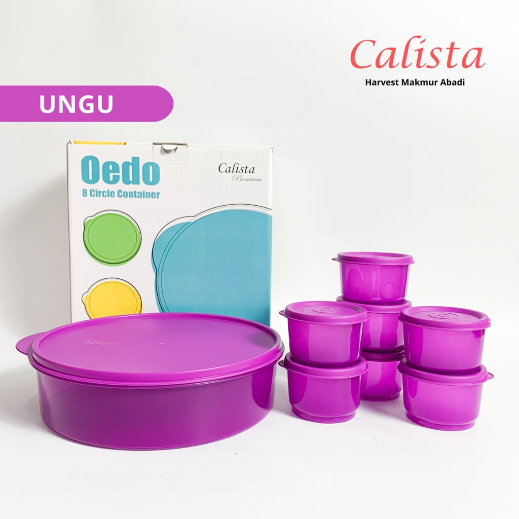 Jual Calista Food Kontainer Set Oedo Bulat Isi Wadah Bulat Toples