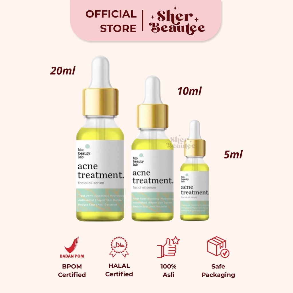 Jual Bio Beauty Lab Acne Treatment Facial Oil Serum 5ml | 10ml | 20ml