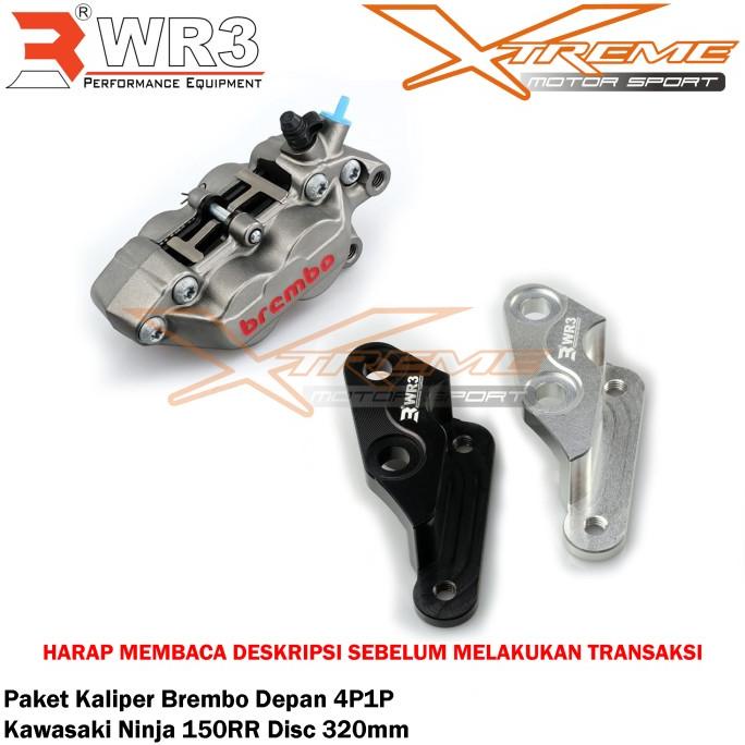 Jual Breket Kaliper WR3 With Brembo 4P Kawasaki Ninja 150 RR Disc 320mm ...