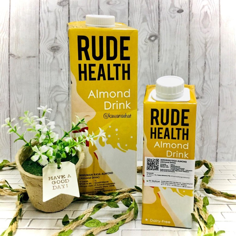 Jual Rude Health Organic Almond Milk 250ml Vegan Milk Susu Almond