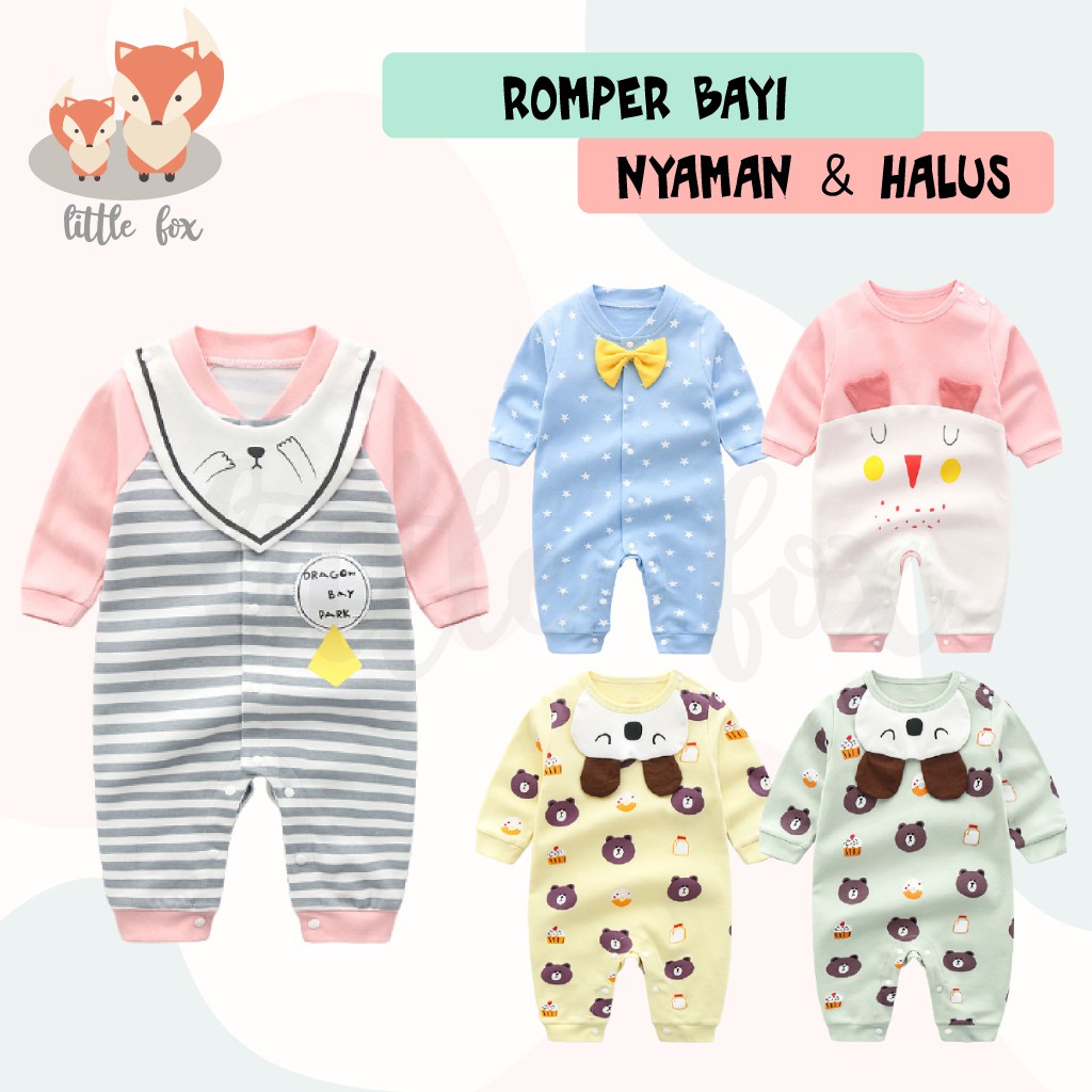 Jual BAJU BAYI / ROMPER BABY / MOTIF KARAKTER 100% KATUN HALUS JUMPER ...