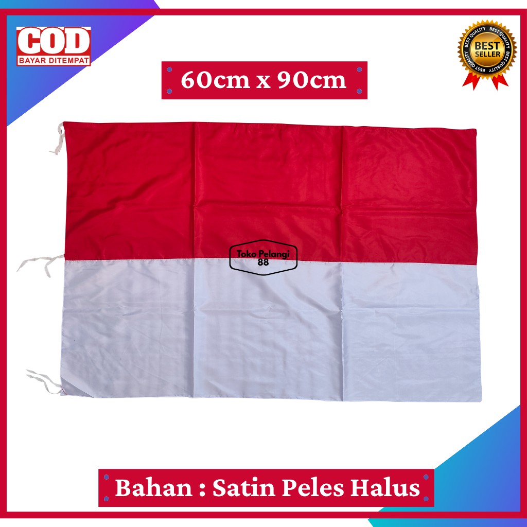 Jual 20 Biji Bendera Merah Putih 60x90 Cm Kain Satin Bendera Indonesia Besar Shopee Indonesia