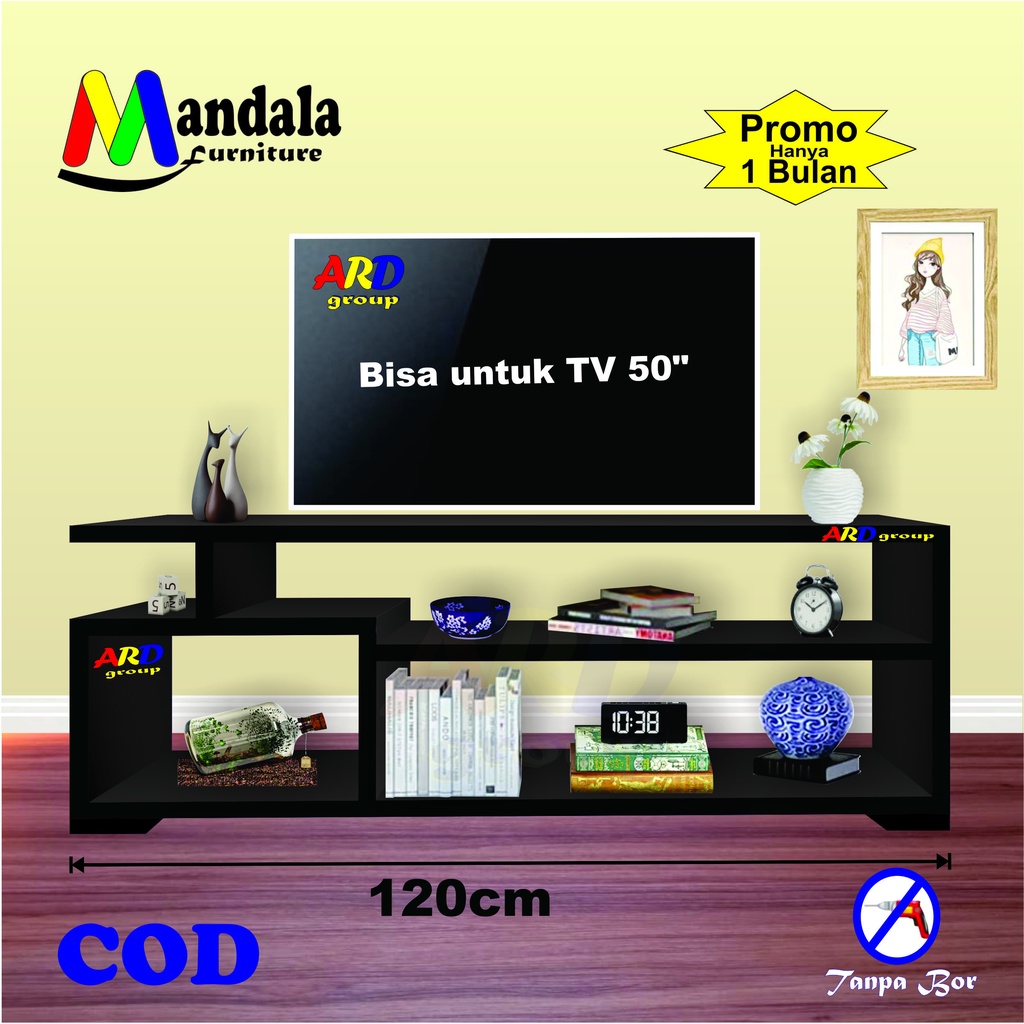 (RTV 020)Rak Meja Tv Minimalis Susun Modern Serbaguna Murah Bufet Ruang Tamu RTV 020