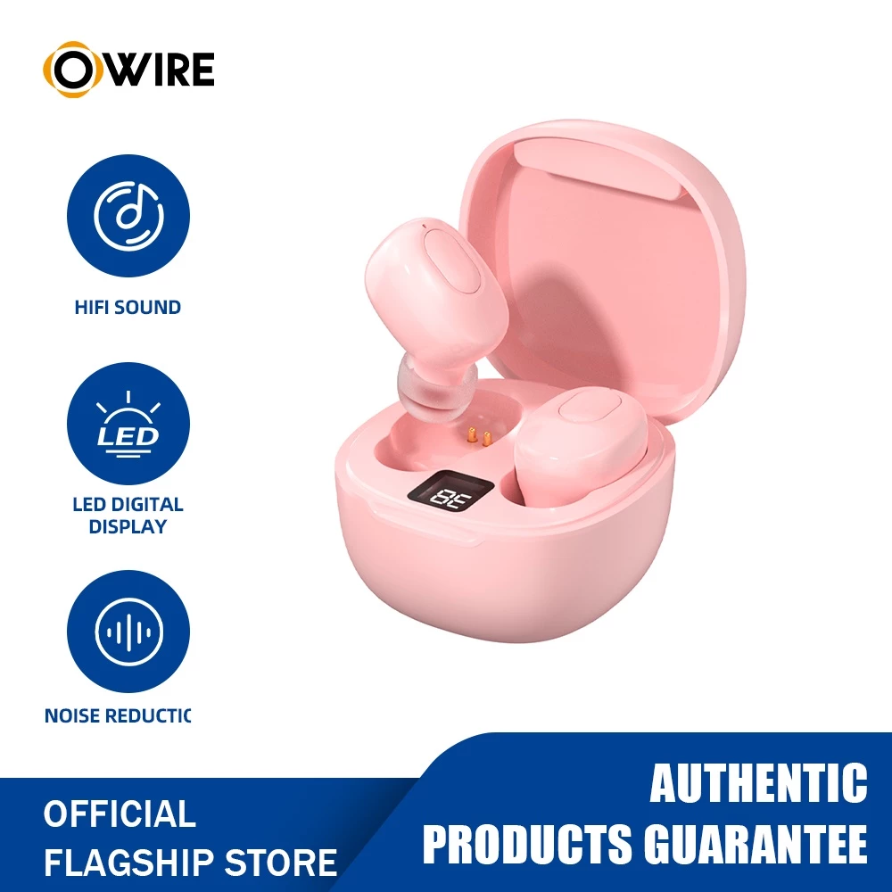 Headset Bluetooth Earphone Bluetooth Android Tws Bluetooth 5.0 HiFi Stereo HD Microphone Waterproof Earbuds Owire