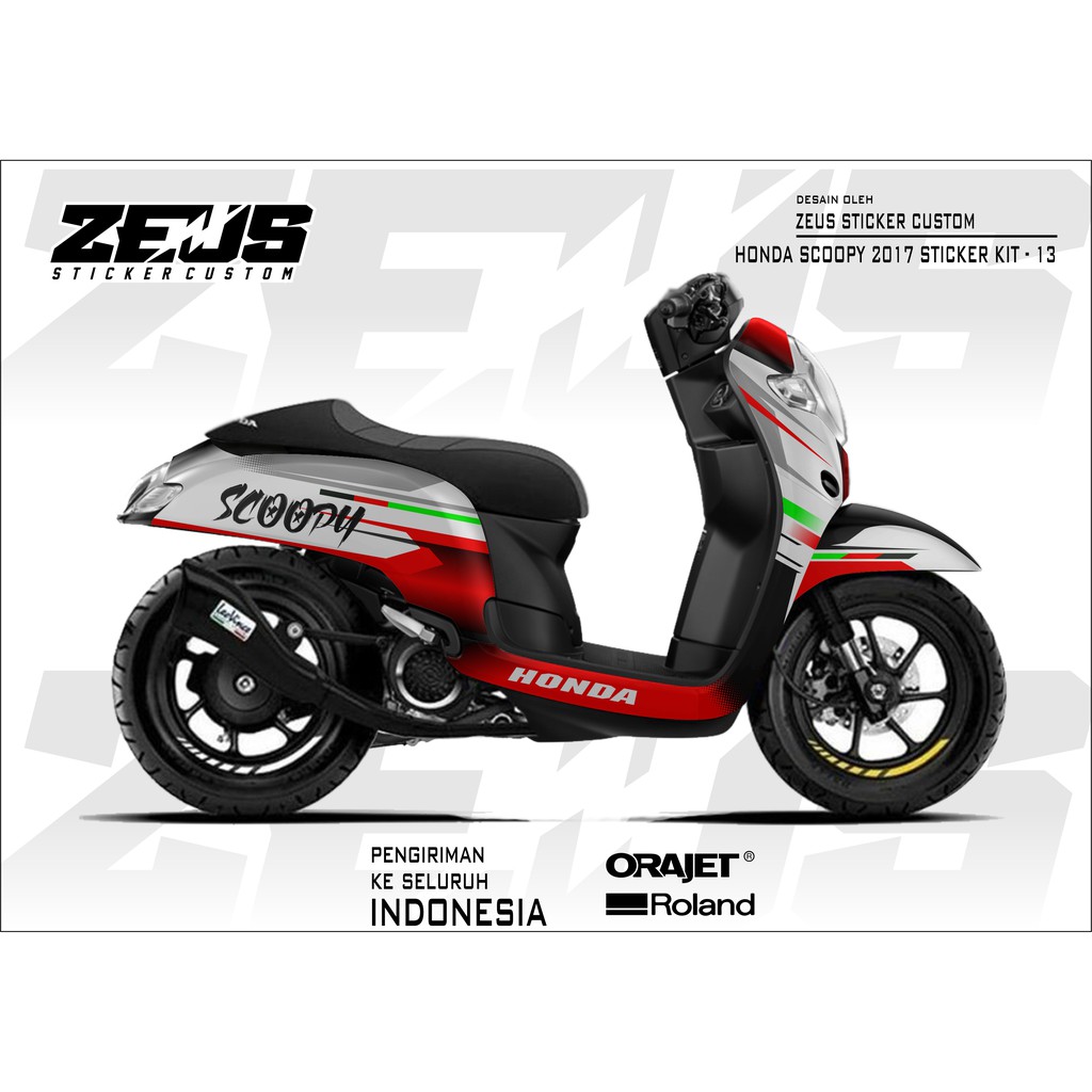 Jual Zeus SC Decal Sticker - Stiker Dekal Scoopy 2017 13 | Shopee Indonesia