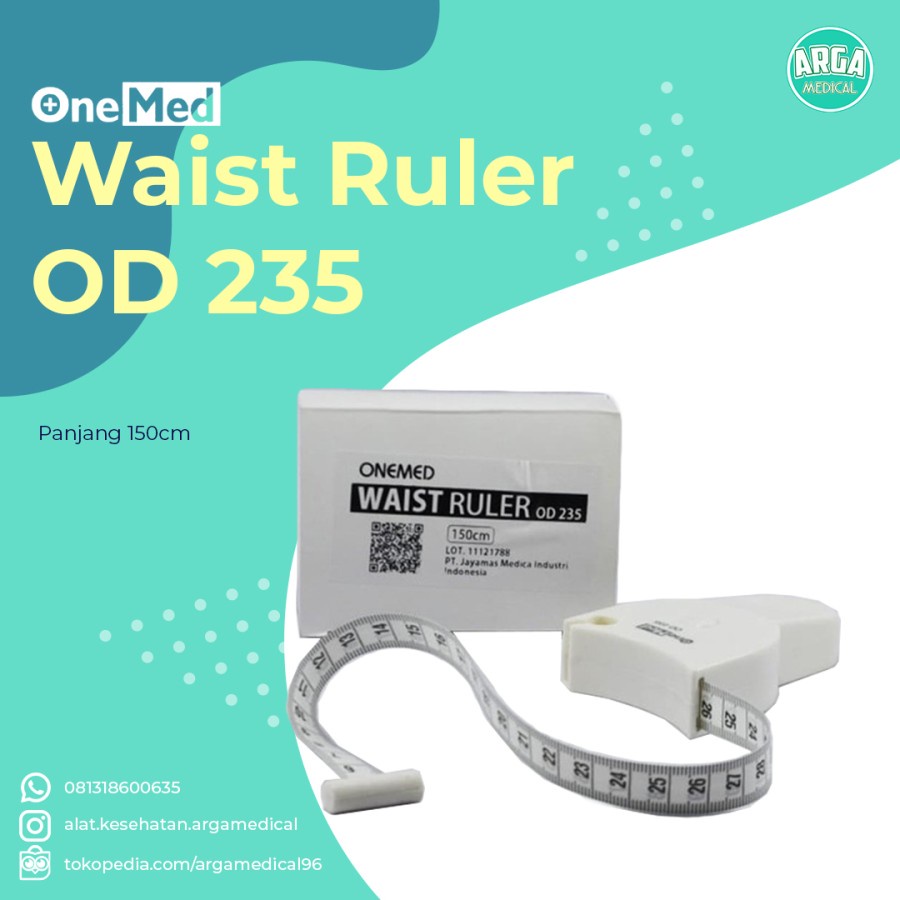 Jual Alat Pengukur Lingkar Tubuh Waist Ruler Od 235 Meteran Onemed