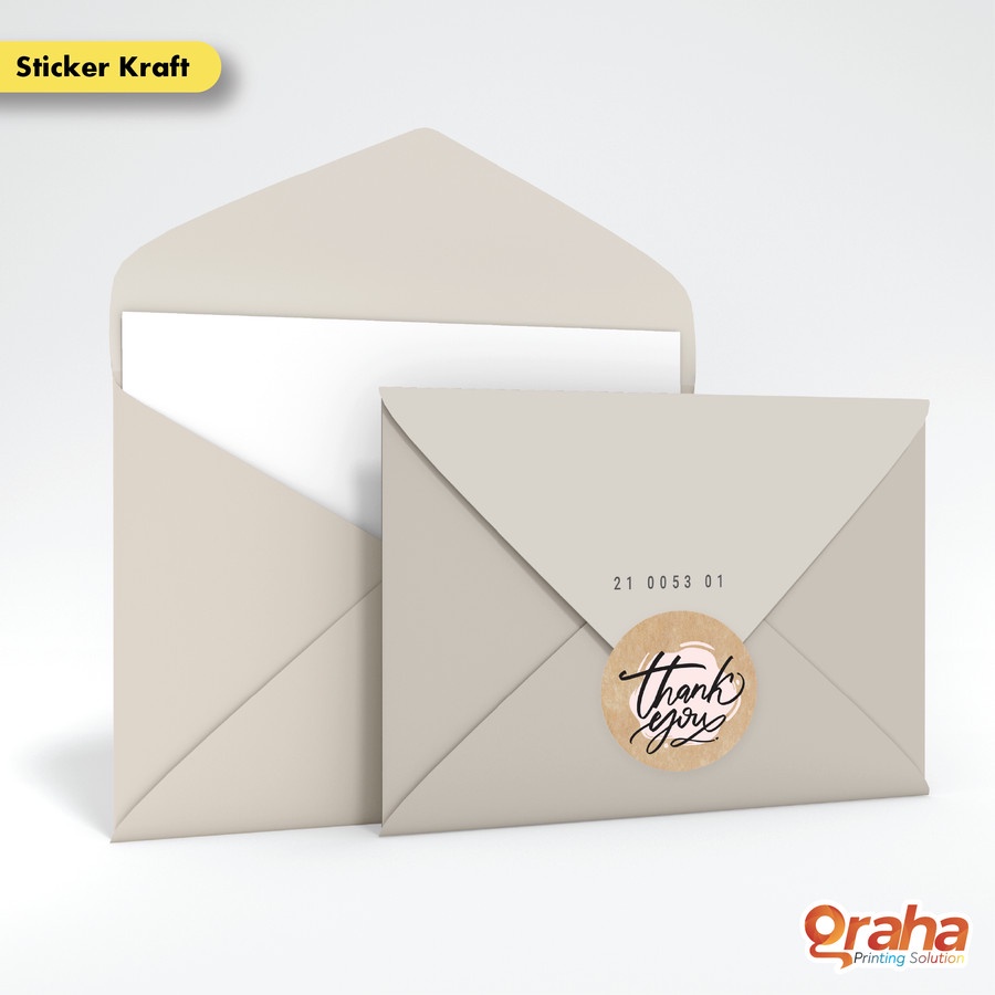 Jual Cetak Stiker / Sticker Kraft / Sticker Craft A3+ (Print + Cutting ...
