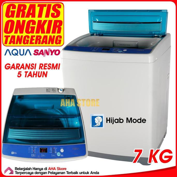 Jual Aqua Mesin cuci 1 tabung Top Loading 7 Kg AQW-77D-H (GRATIS