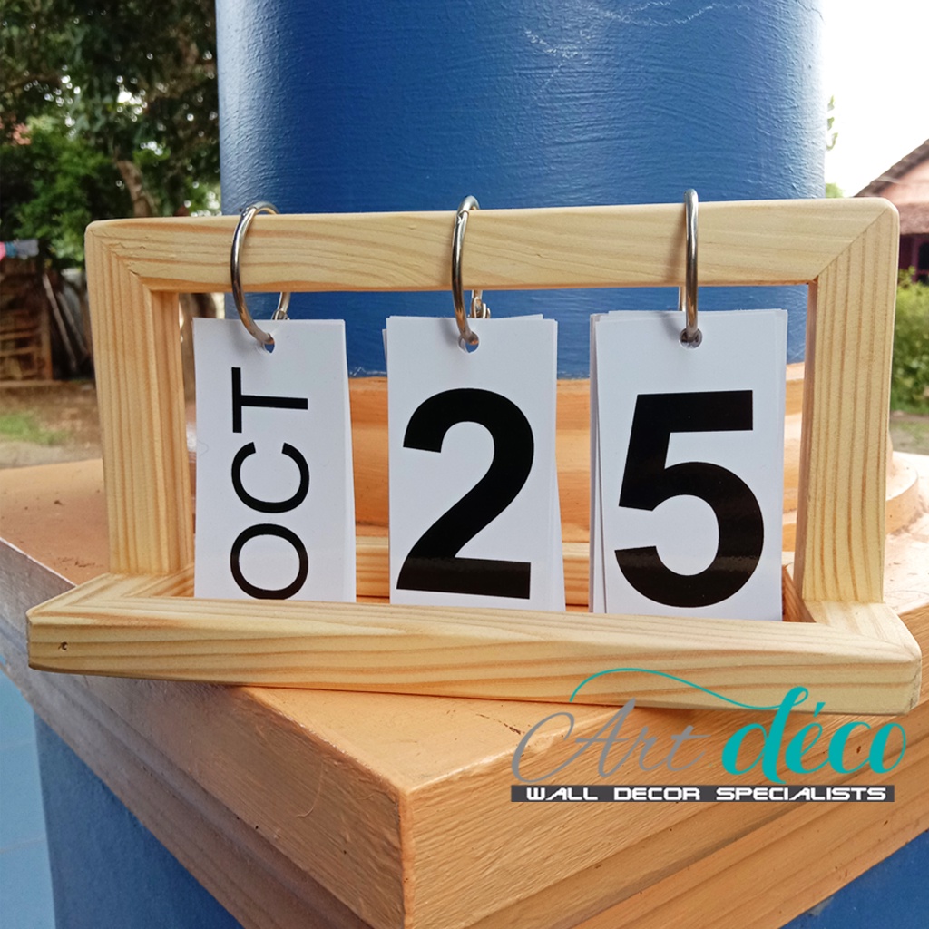 Jual Kalender Abadi Everlasting Calendar Kalender Kayu meja Unik