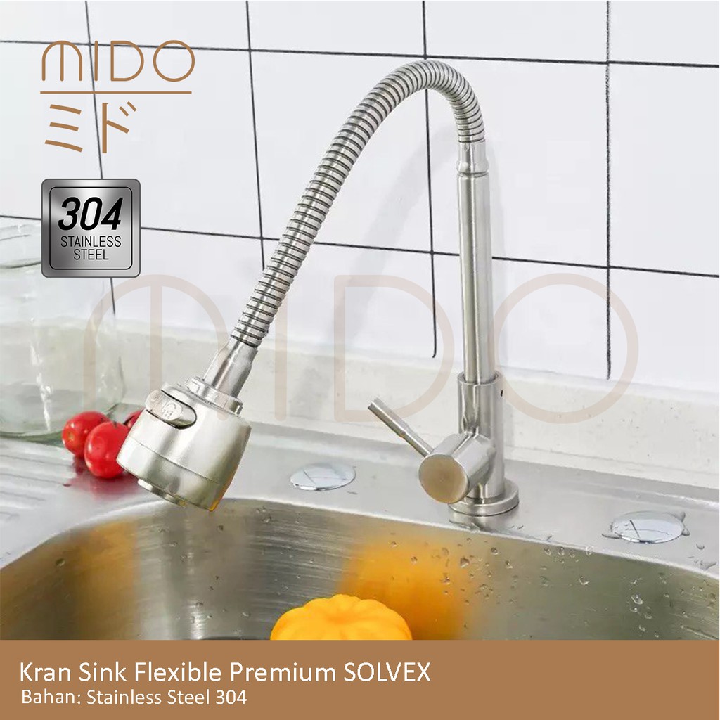 Jual Kran Sink Tanam Fleksibel Stainless Kran Sink Meja Kran Cuci Piring Flexible