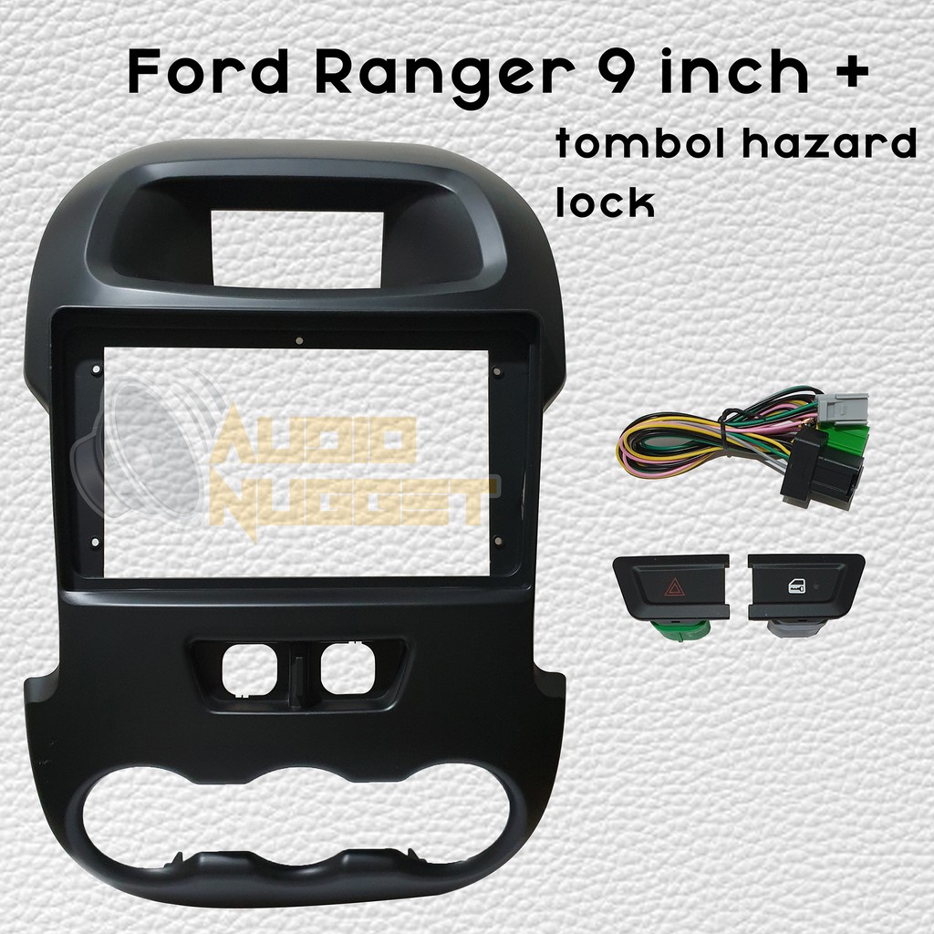 Jual Frame panel head unit Ford Ranger 9 inch plus socket tombol hazard ...