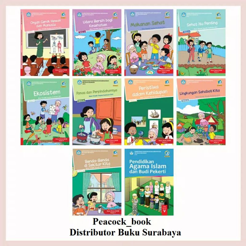 Jual BUKU PAKET TEMATIK SISWA KELAS 5 SD/MI K13 REVISI | Shopee Indonesia