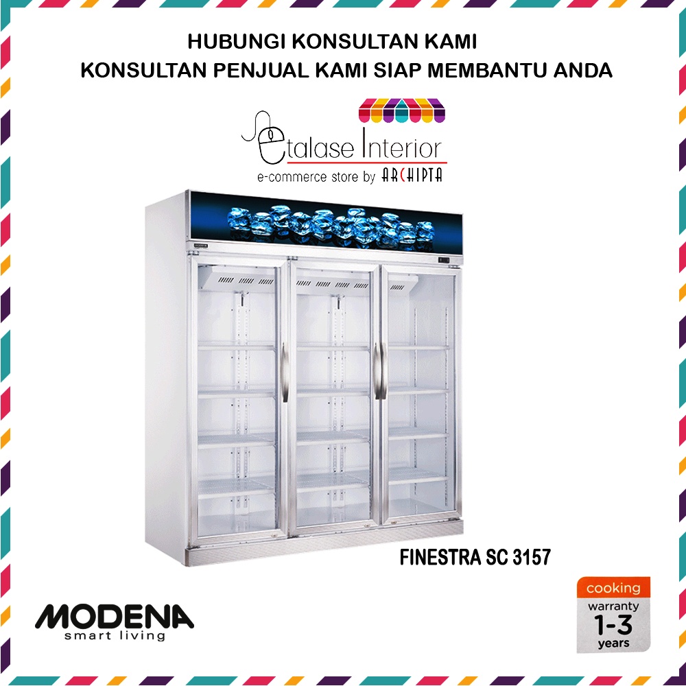Jual Modena - Heavy Duty SHOWCASE COOLER Standing 3 Pintu Finestra SC ...