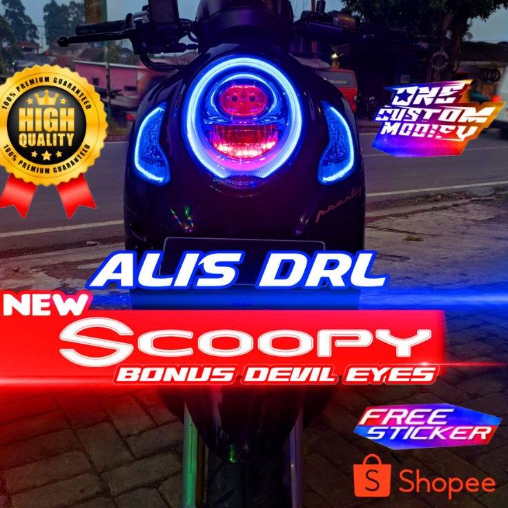 Jual Recomended Lampu Alis Drl Led Bonus Alis Sein All New Scoopy Lampu Senja